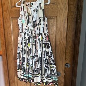 Kate Spade White and Gold Dress